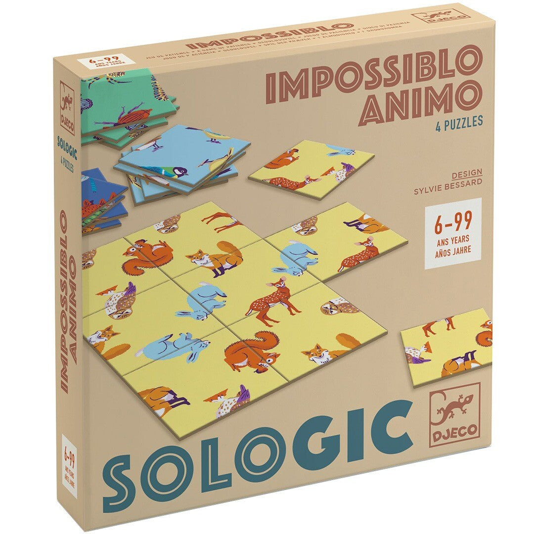 Djeco puzzel sologic impossiblo - animo - 4x9st