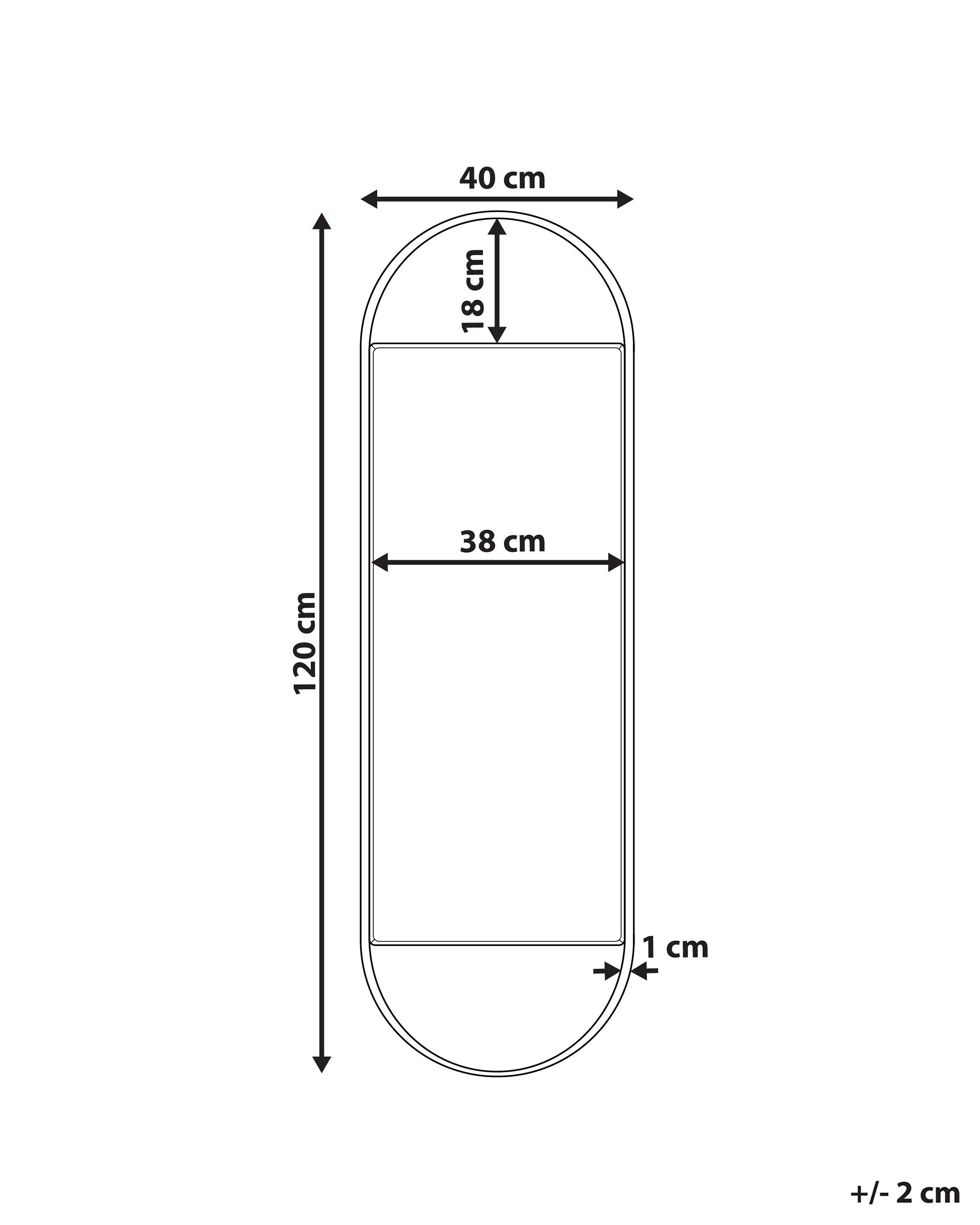 Wandspiegel VALLERY 40 cm 120 cm Metaal Zwart
