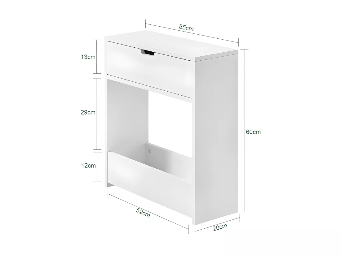 Support Papier Toilette, Armoire Toilettes Wc Armoire De Salle De Bain Sur Pied En Bois, BZr48-w