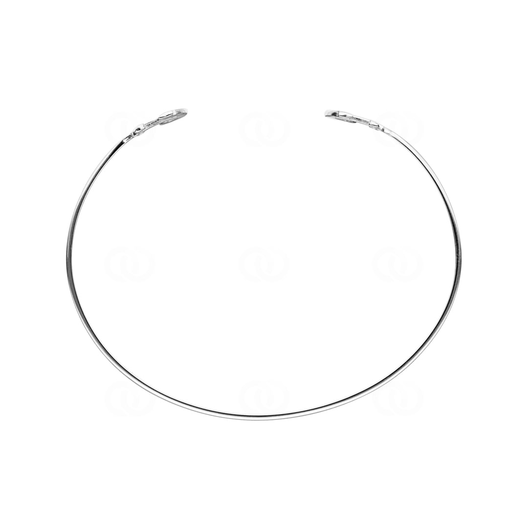 Armreif offen 925 Silber rhodiniert Anker 58 x 48mm