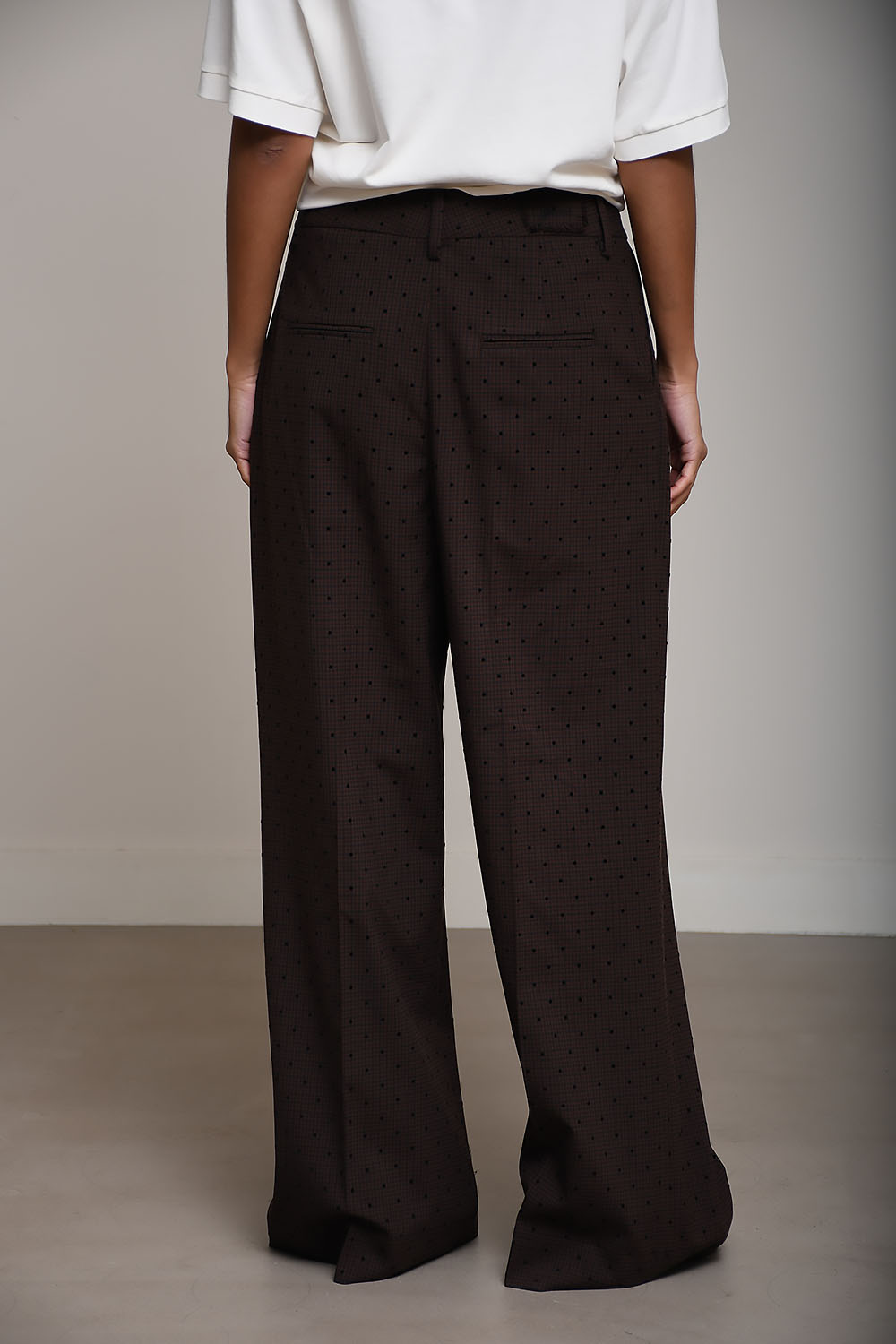 Flock check suiting pants