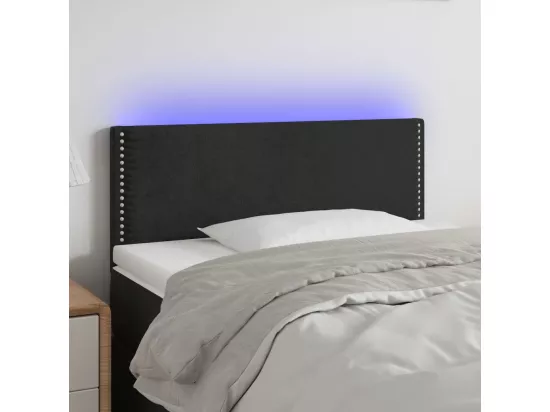 Tête de lit à LED Noir 90x5x78/88 cm Velours