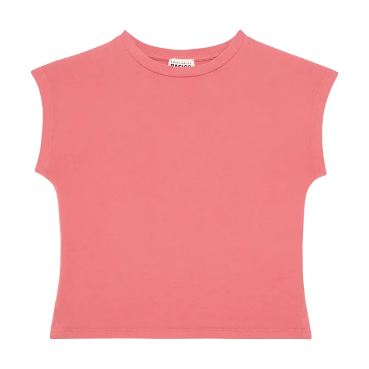 SMALLABLE BASICS T shirt Fille Manche Courte Coton Bio | Corail