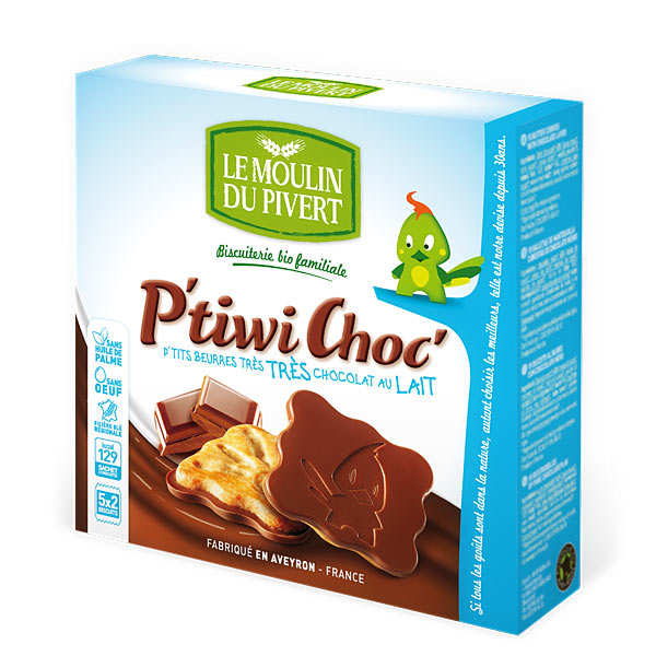 P'tiwi bio - petit beurre au chocolat au lait