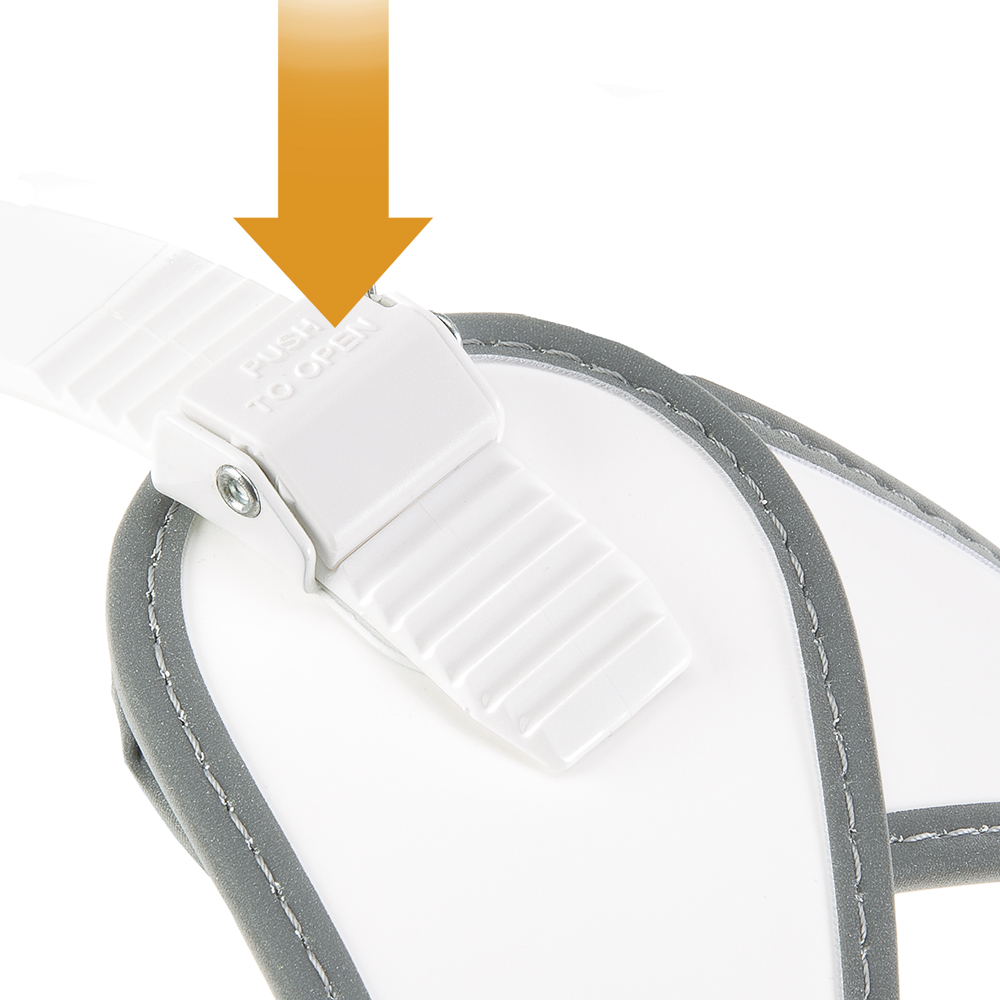 Ferplast harnais ergonomique pour chiens agila 6, fermeture à double micro-régulation, eco-cuir élégant, bords refléchissants, a=b