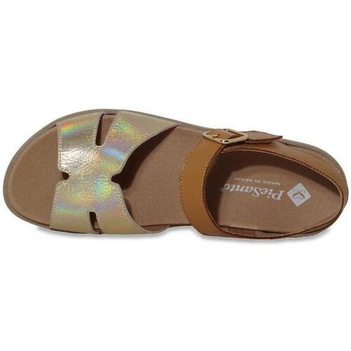 Piesanto - SANDALIA CUÑA DORADO MUJER230775 Oro