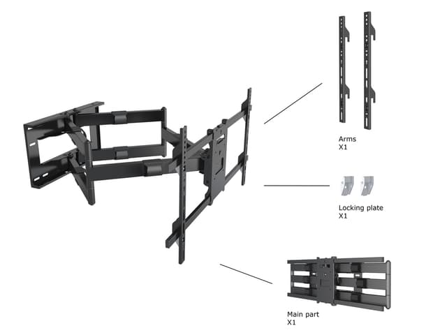Multibrackets 6546 tv-beslag 2,03 m (80