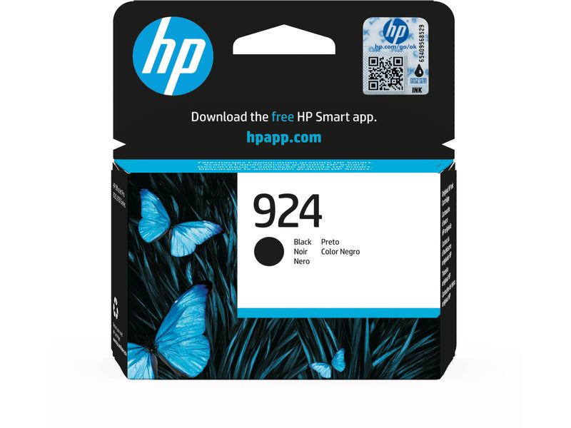 HP Tinte Nr. 924 (4K0U6NE) Black Druckerpatrone, Schwarz