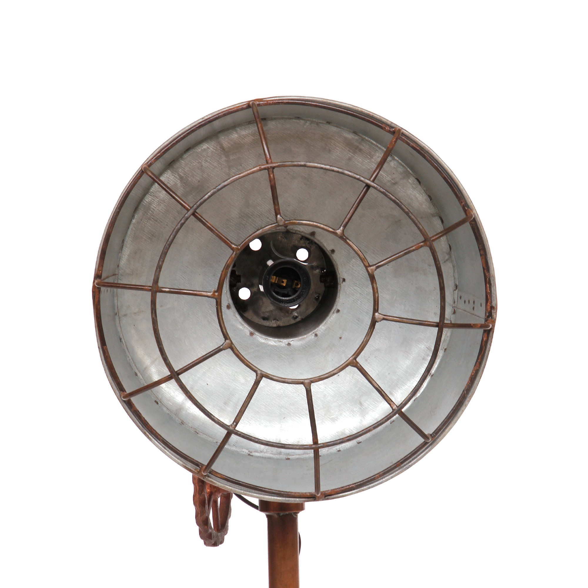 Stehleuchte 'Alan', grau, kupfer, L 73 cm, B 61 cm, H 144 cm von fischer's lagerhaus