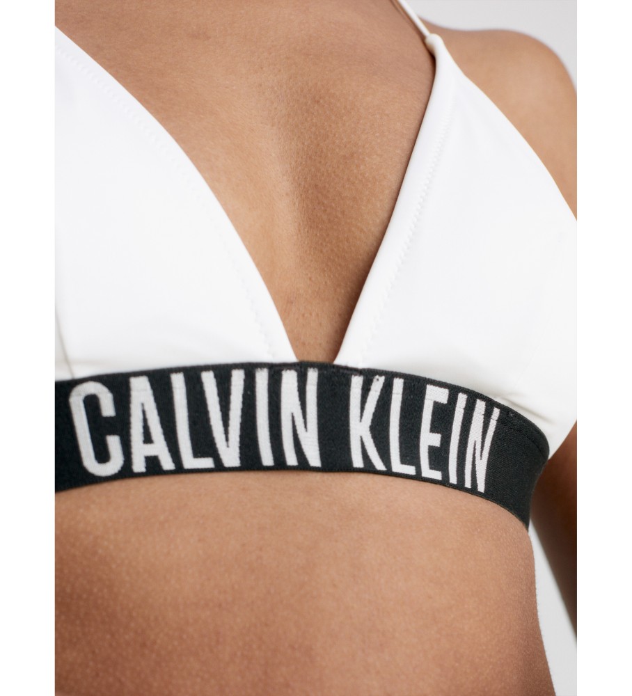 Calvin Klein Top de biquíni Triangle RP branco