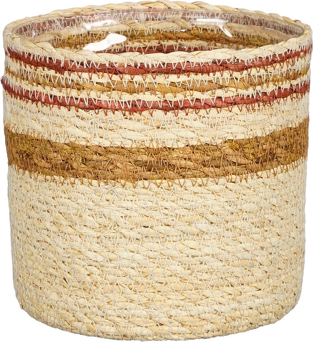 Mica Decorations plantenmand Jameson geel D 14 H 14 cm