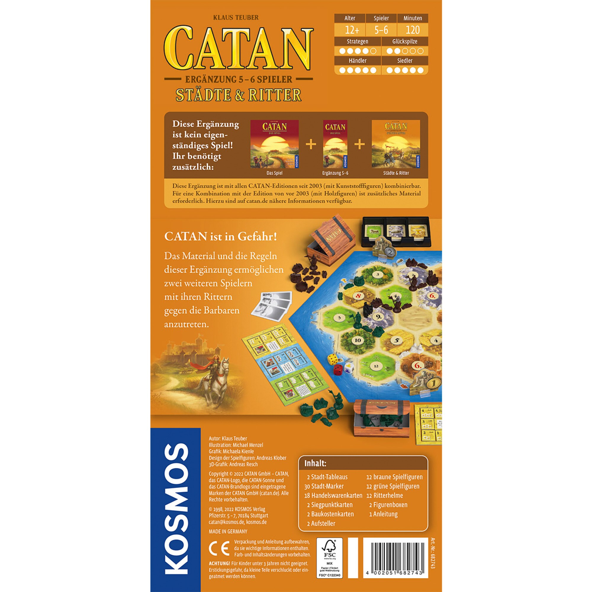 Kosmos Brettspiel CATAN - Städte & Ritter Ergänzung 5-6 Spieler