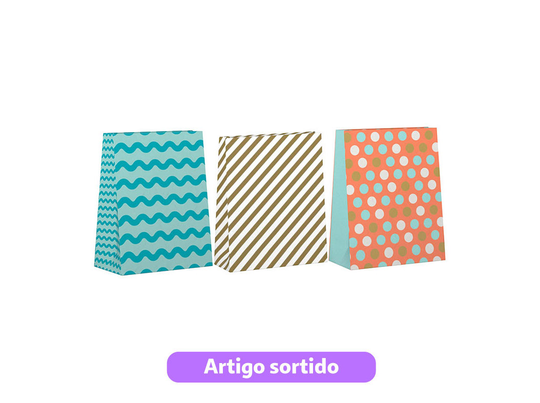 SACO PARA PRESENTE POLEGAR TAMANHO S MODELOS SORTIDOS