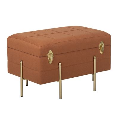 Banc coffre en tissu sur pieds