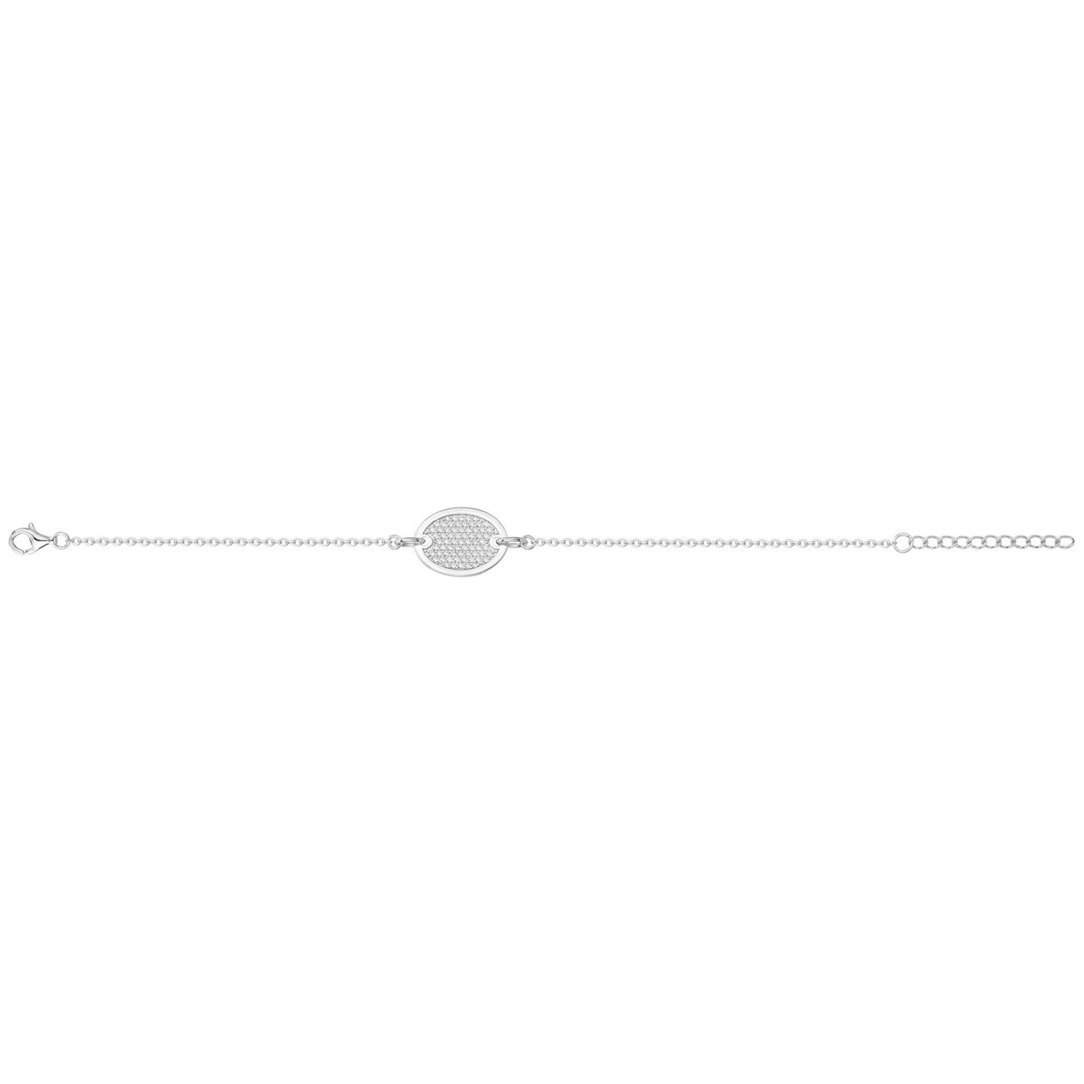 Bracelet en Argent avec oxyde de zirconium blanc