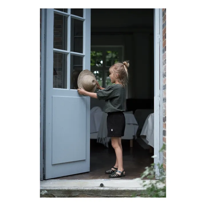 Poudre Organic Blouse Double Gaze de Coton Bio Poire | Vert foncé