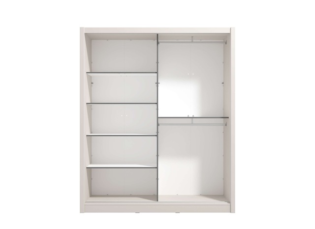 INOSIGN Schwebetürenschrank »Albi, Schlafzimmerschrank, Wäscheschrank in cashmere oder weiss« Kleiderschrank mit Spiegel MIT Innenausstattung,FSC®-zertifiziert