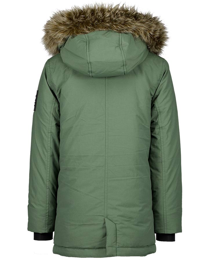 Winterparka TAKUMI mit Kunstfellbesatz in olivgrün