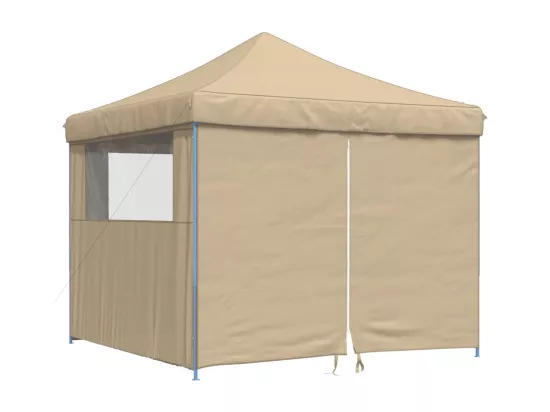 Tente de réception pliable escamotable avec 4 parois latérales