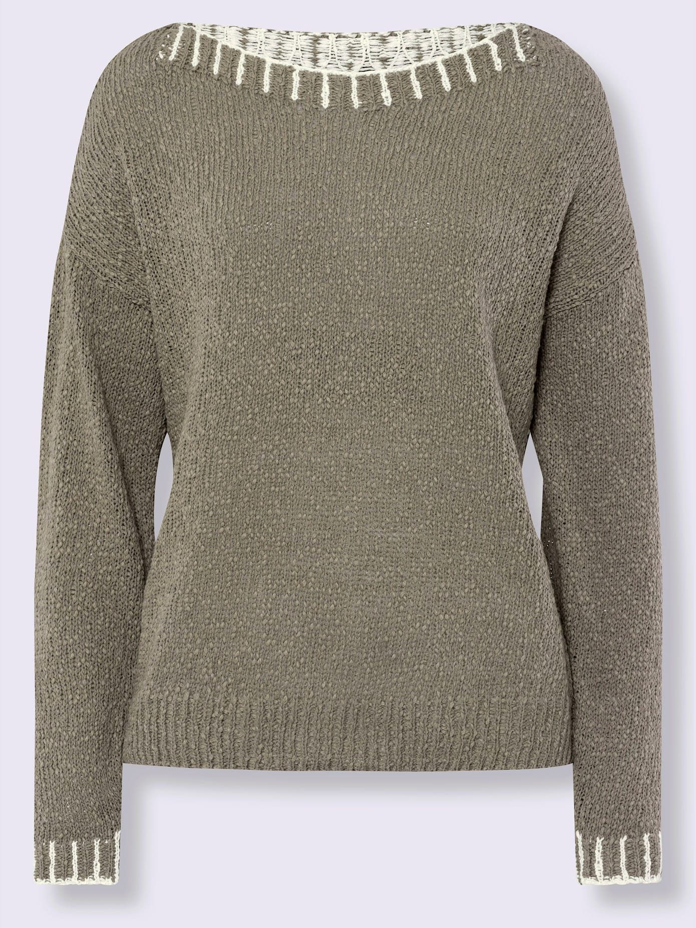 Pull détails contrastés