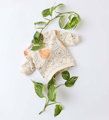 Name It Sweatshirt - NbnBare - Summer Sand m. Bären