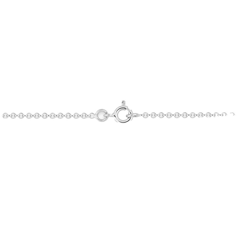 Bracelet femme 18 cm - Maille Jaseron - Or blanc 18 Carats - Largeur 1.8 mm