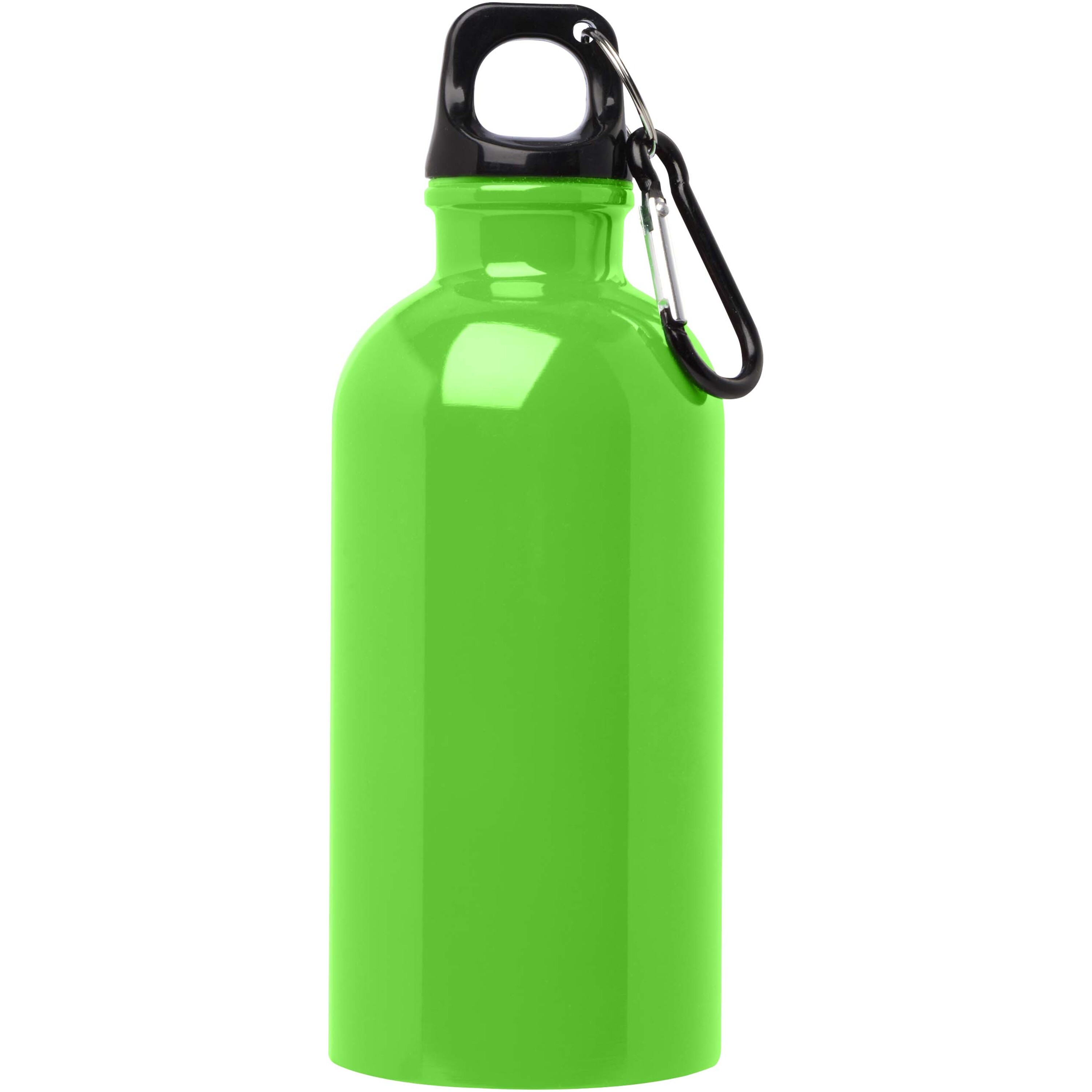 PF Concept 100860 - Bouteille d'eau Oregon de 400 ml simple paroi en acier recyclé certifié RCS avec mousqueton