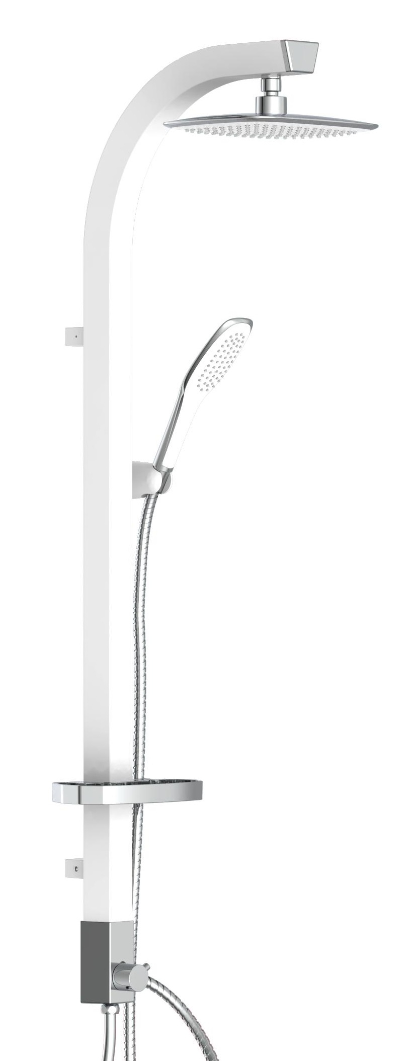 Schutte MADAGASKAR douchesysteem, wit-chroom