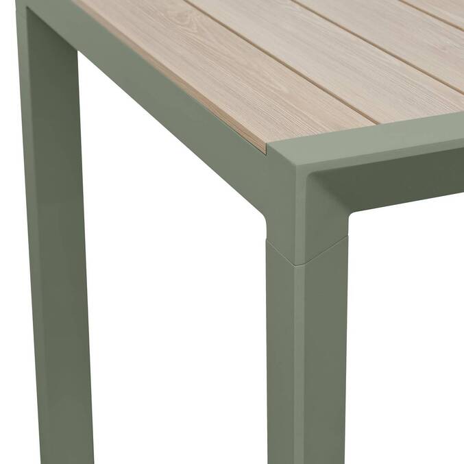 Table de jardin rectangulaire EVASION Lin / Vert laurier