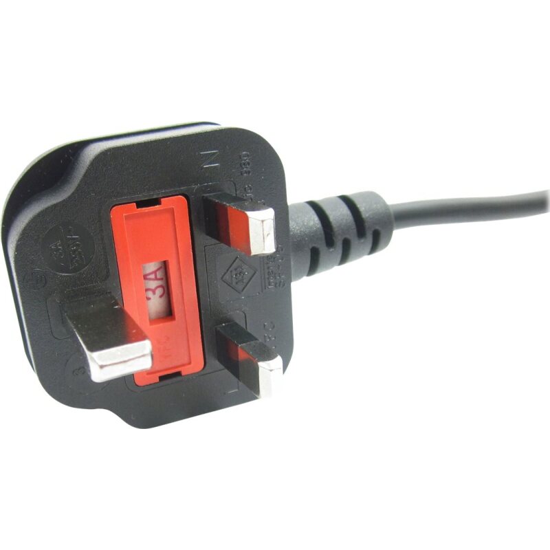 StarTech.com Cordon d'alimentation en trèfle pour GB BS1363 vers C5 pour ordinateur portable M/F - Noir