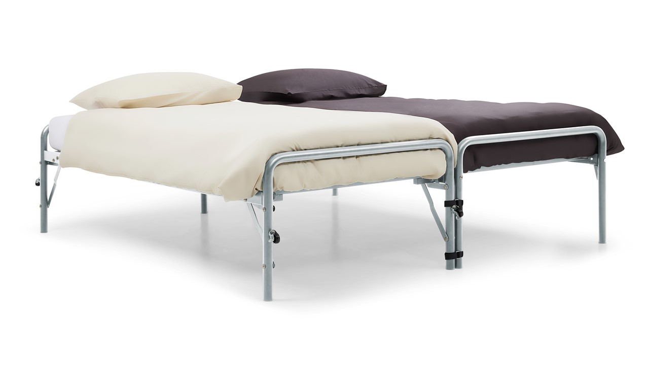 Bed met onderschuifbed Doppia grijs