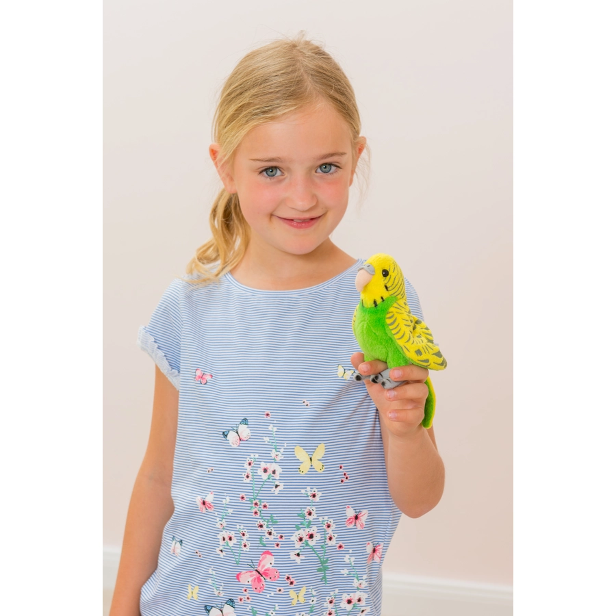 Teddy HERMANN® Wellensittich grün, 13 cm