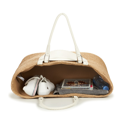 Esprit - DEMI SHL BAG - Beige / Blanc
