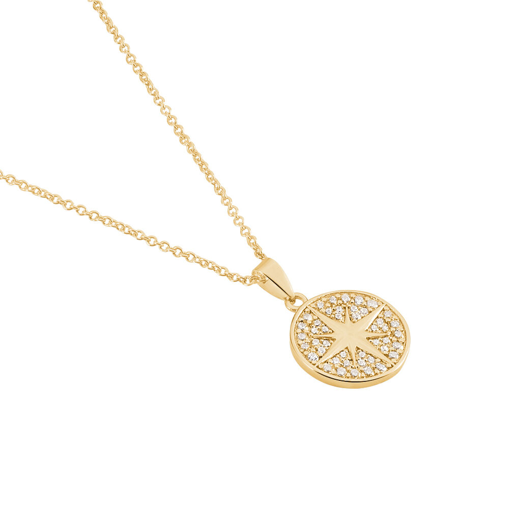 Collier Maria-carmen Plaqué Or Jaune Oxyde De Zirconium