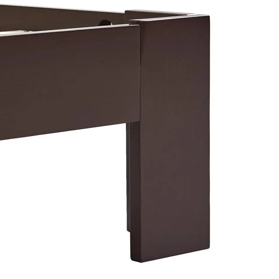 vidaXL - Bed frame - Donkerbruin - Massief grenenhout - 90x200 cm