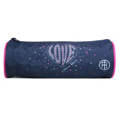 Trousse ronde Poivre Blanc - 1 compartiment - bleu - Bagtrotter