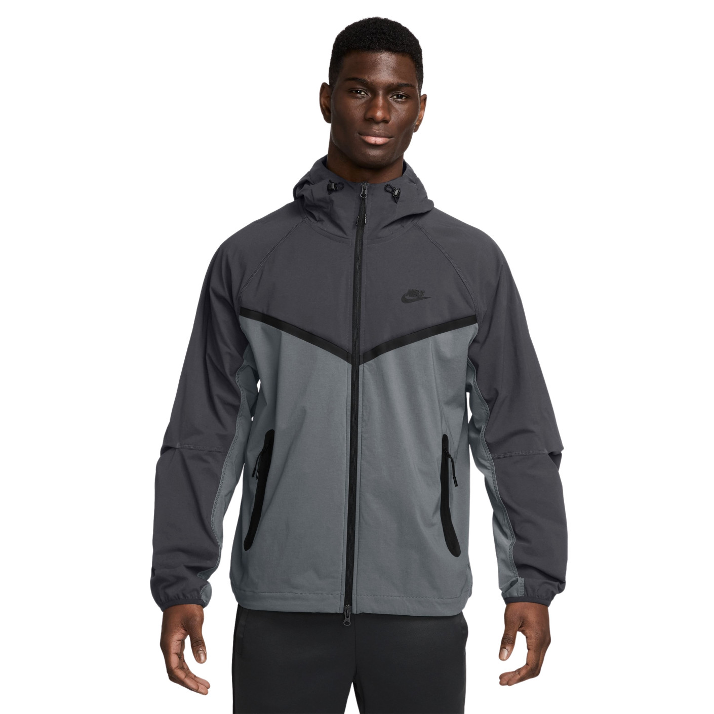 Nike Tech Sportswear Windrunner Jack Donkergrijs Grijs Zwart