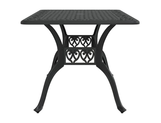 VIDAXL - Table de jardin noir 150x90x72 cm aluminium coulé