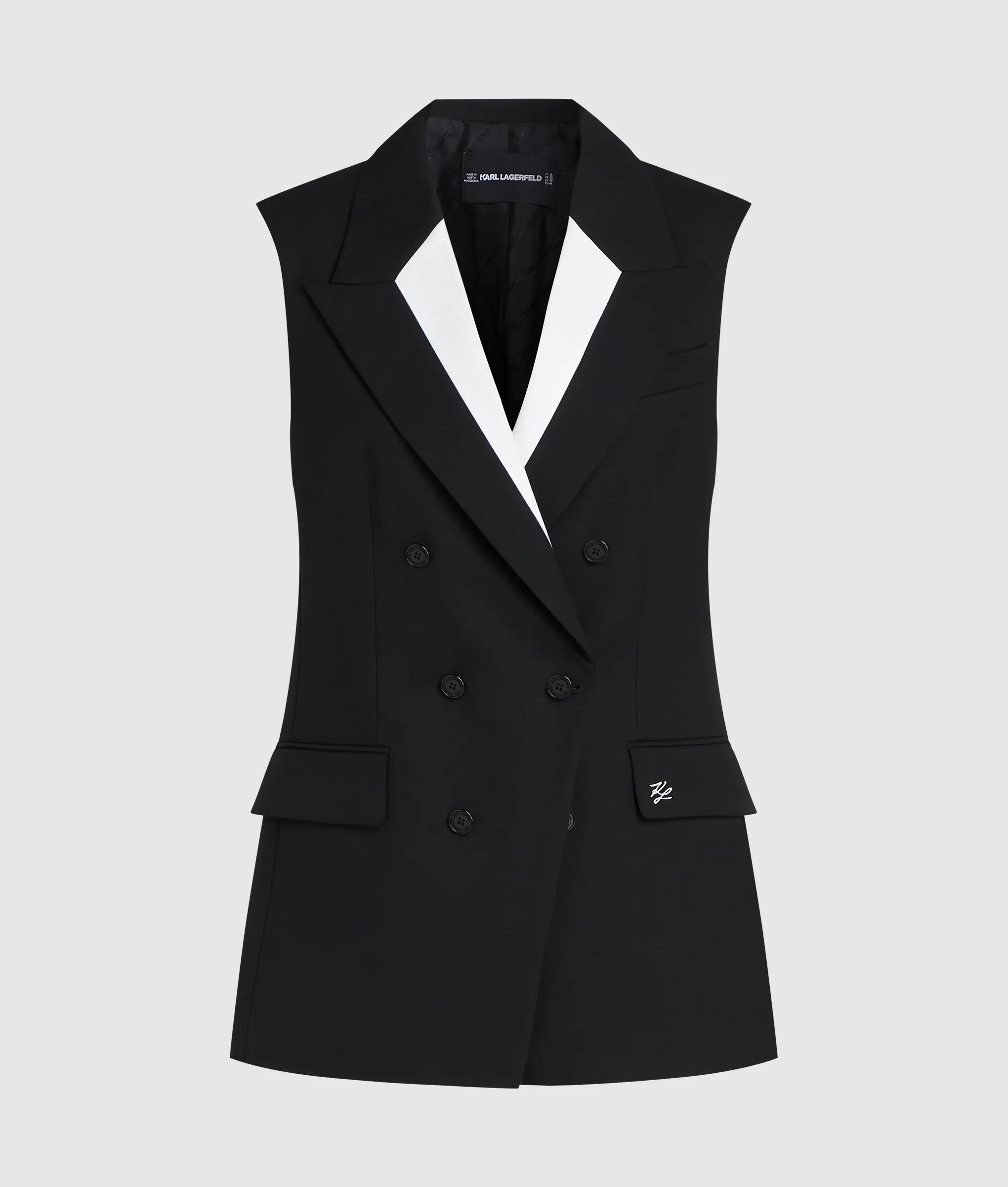 Zwart-wit op maat gemaakt gilet