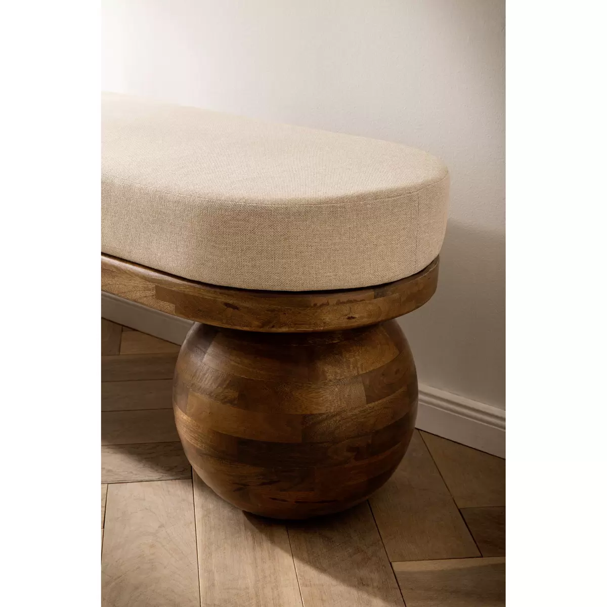 Nachttisch Rubi beige,dunkelbraun