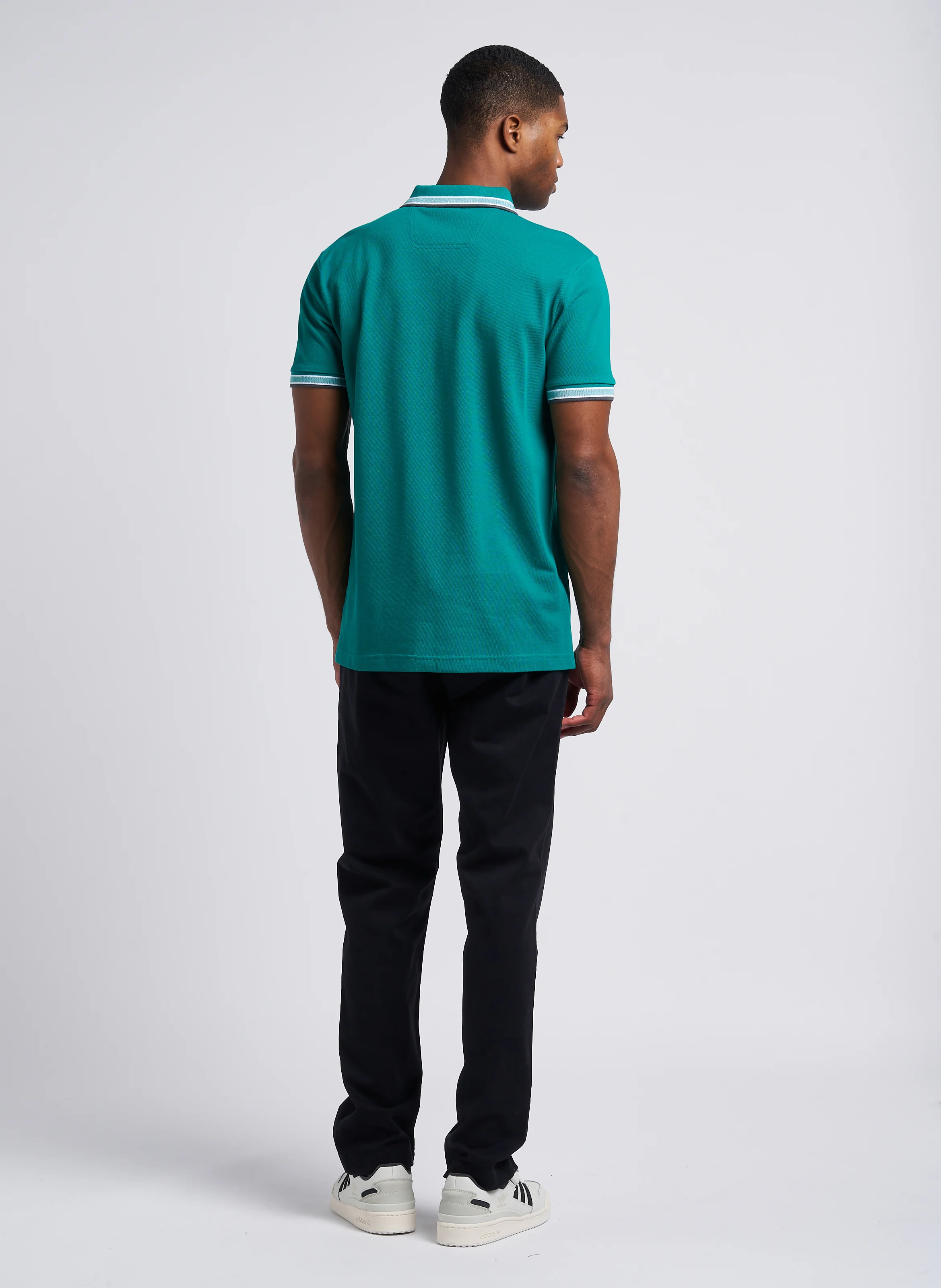 Pantalon slim en coton mélangé | Noir