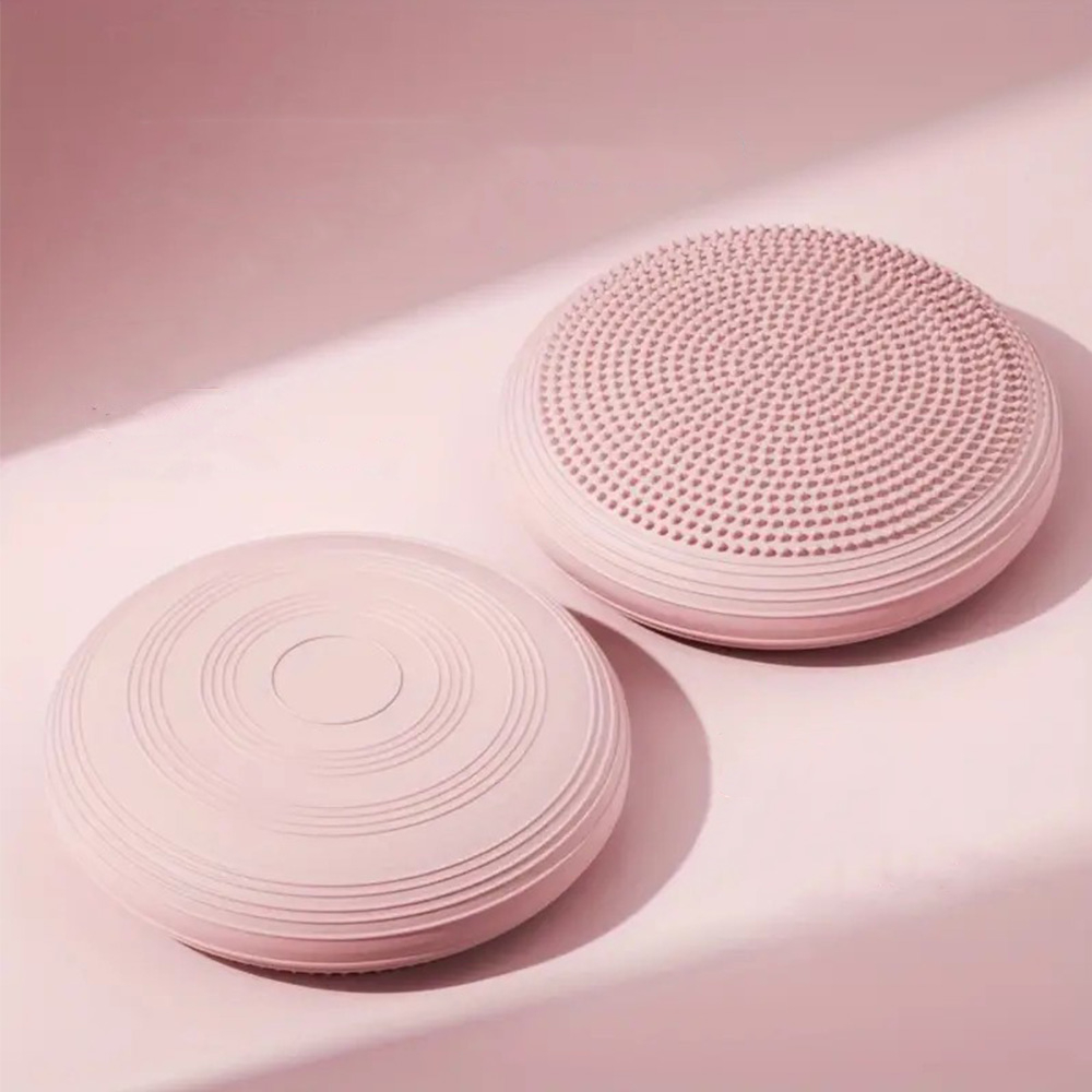 (Ø34cm) Sport Balance Kissen Ballsitzkissen Noppenkissen für Balancetraining inkl. Pumpe - Rosa