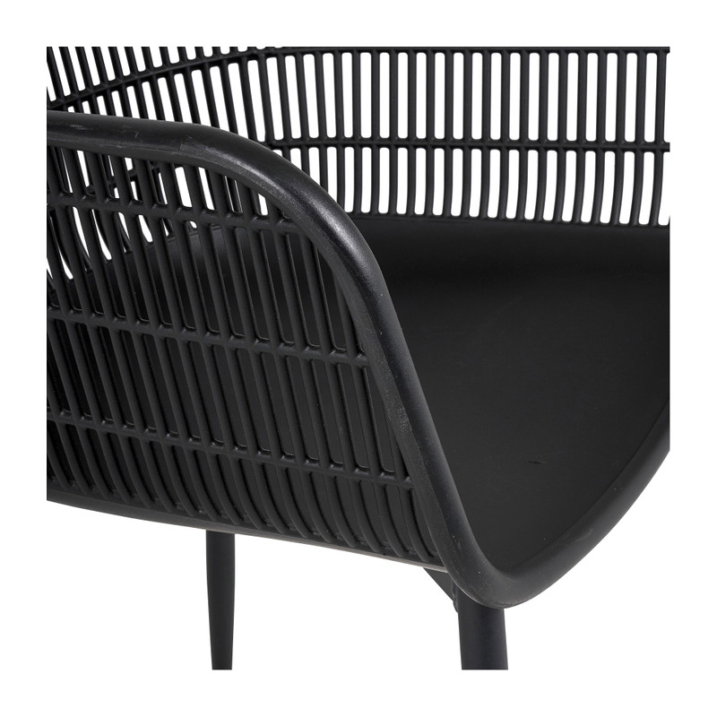 Tuinstoel Elisa - zwart - 85x63x53 cm
