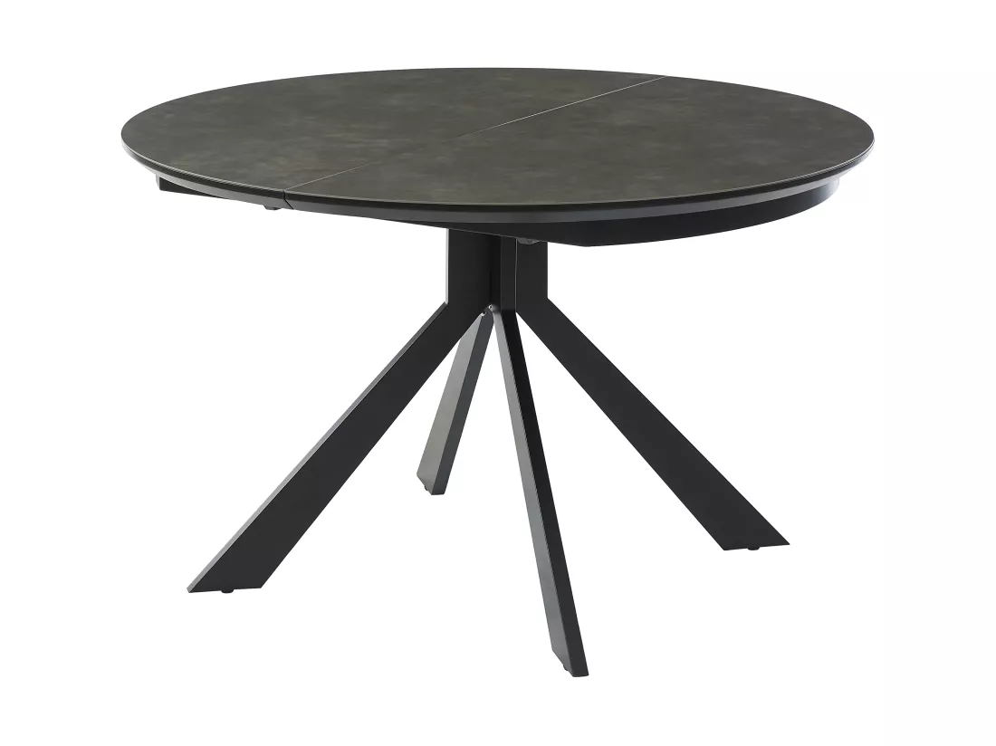 Table à manger extensible CLARA - 4 à 6 personnes - Céramique & Métal - Anthracite de Maison Céphy