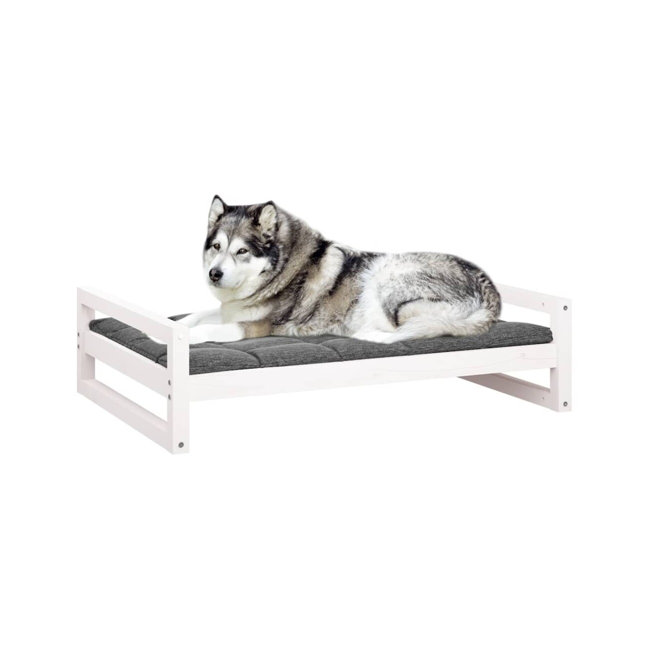 VidaXL Hundebett XXL (105,5x75,5x28 cm) weiß