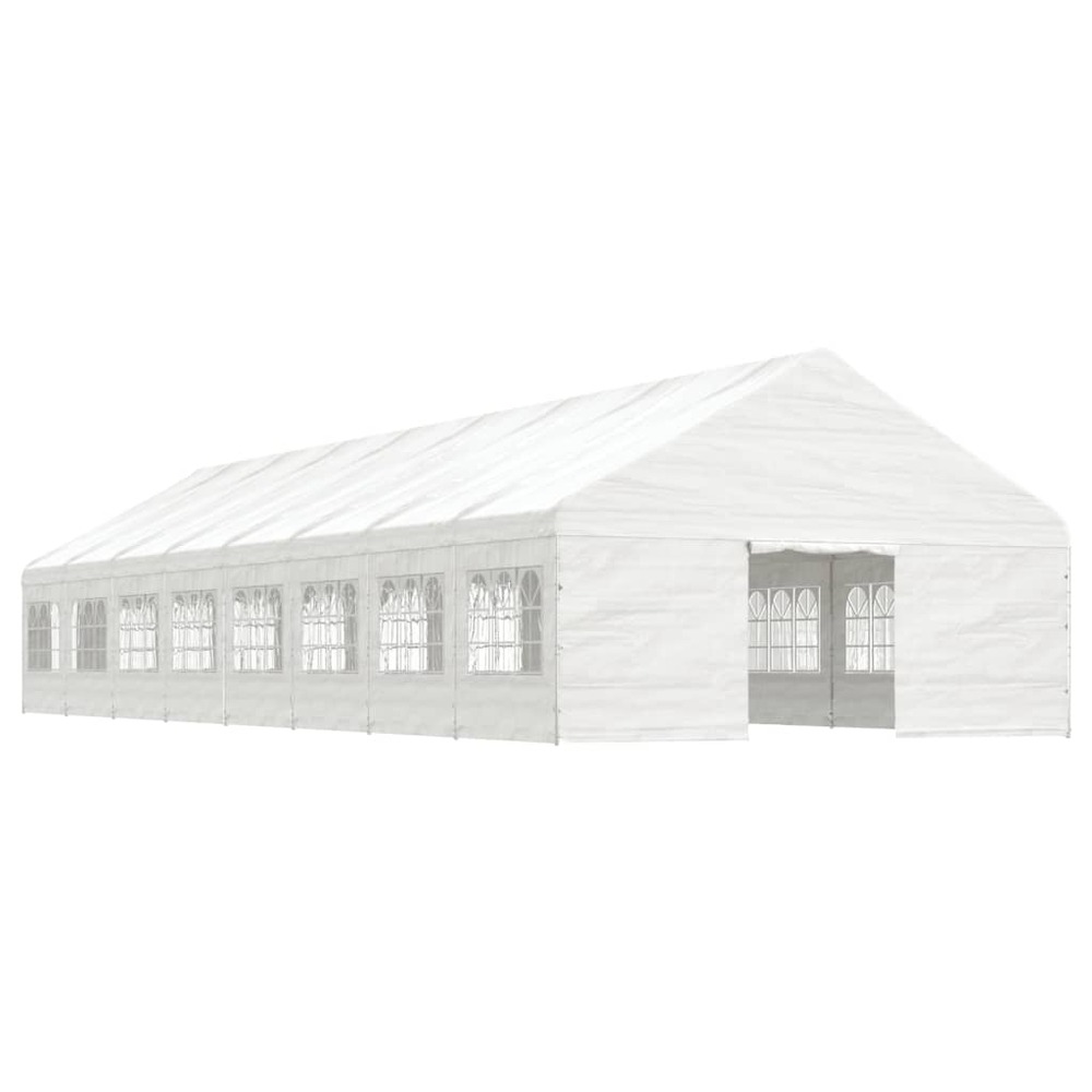 Belvédère avec toit blanc 17,84x5,88x3,75 m polyéthylène