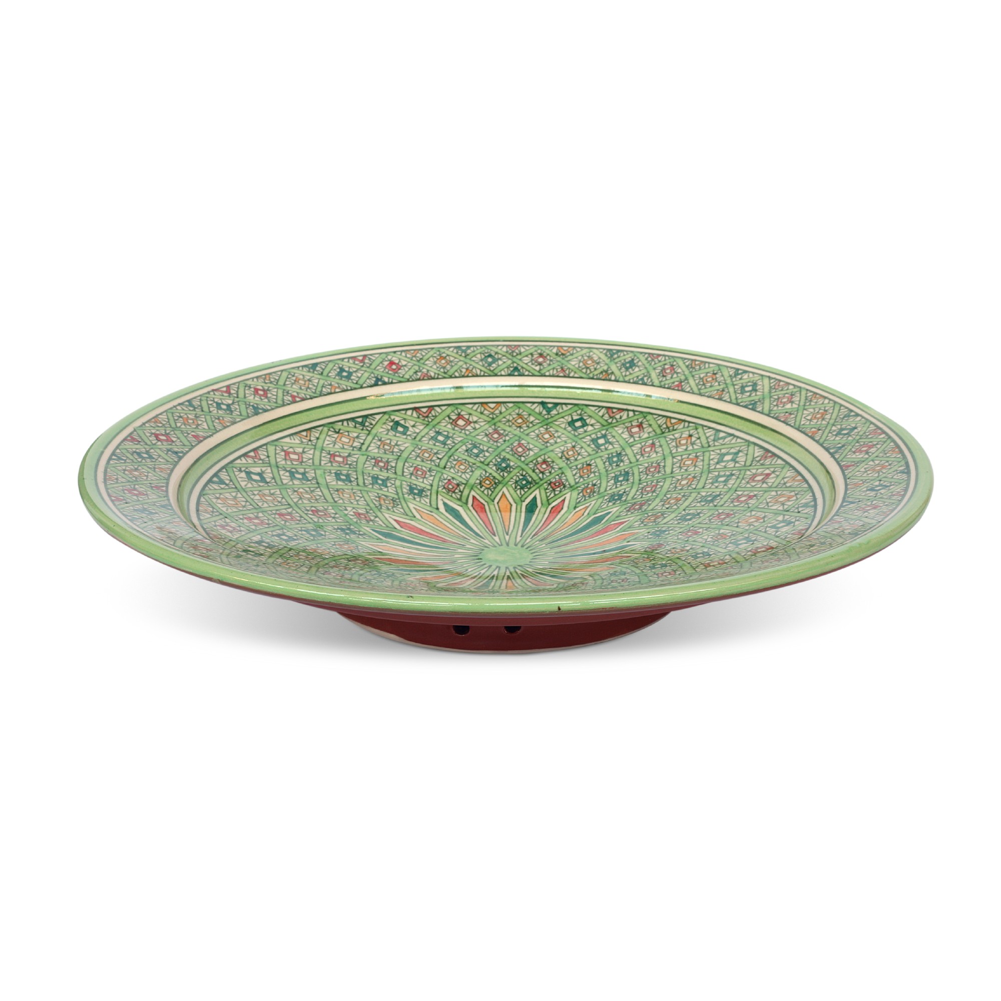 Zierteller, gelb, rot, blau, Ø 40 cm, H 6 cm von fischer's lagerhaus