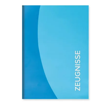 Roth Zeugnismappe / A4 / wattiertes Cover / mit 12 Hüllen / Farbe: blau
