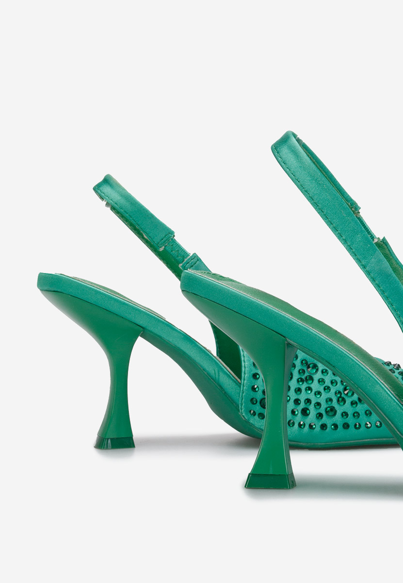 Chaussures stiletto slingback verts Fyra
