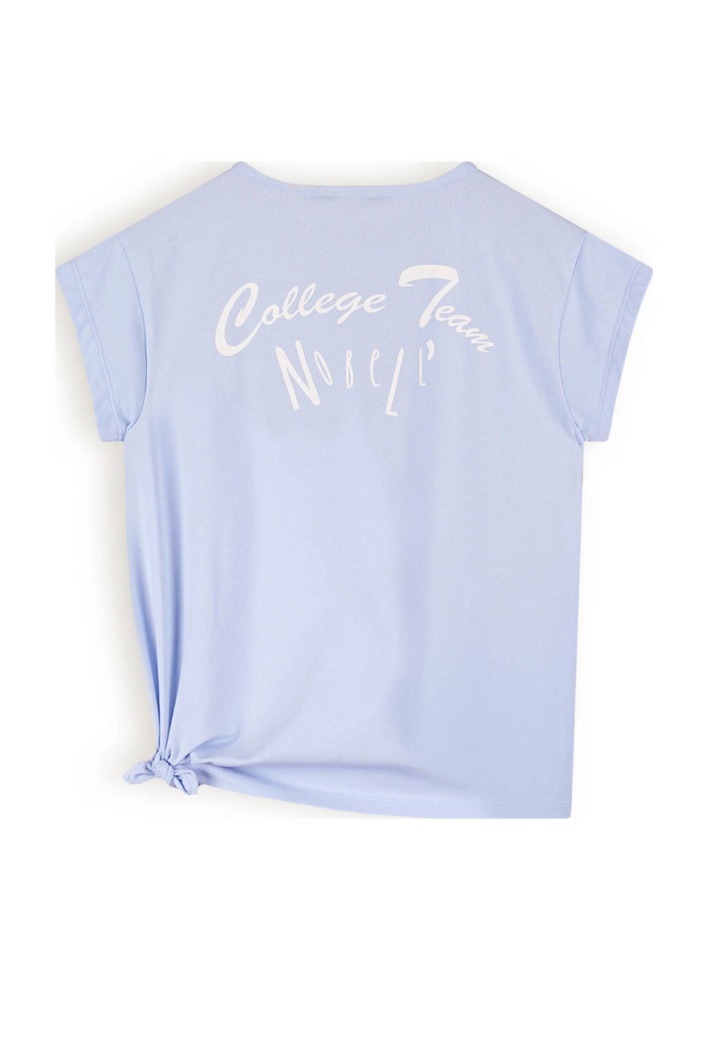 NoBell’ T-shirt Kasis met backprint zachtblauw